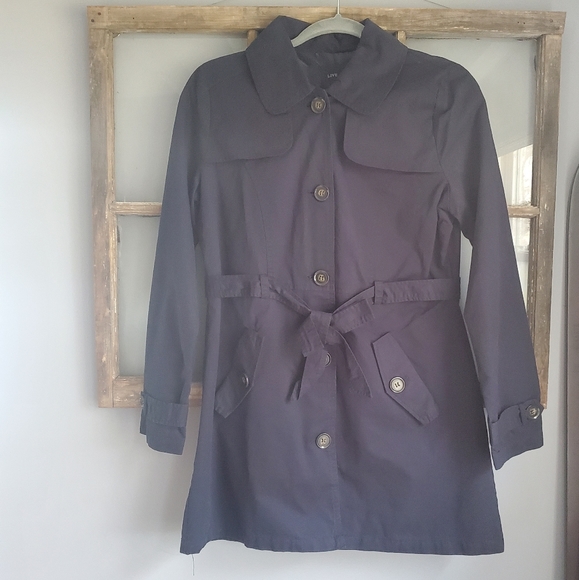 Love Tree Navy Trench Coat - Picture 8 of 11